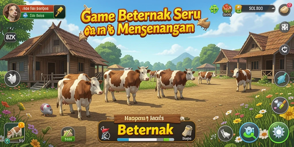 Screenshot antarmuka 8ZK yang menampilkan aktivitas beternak.