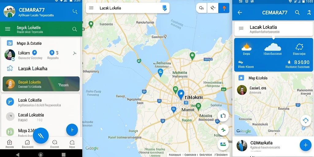 Antarmuka CEMARA77 menunjukkan lokasi dengan jelas dan akurat.