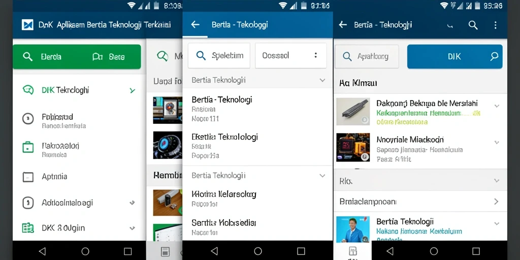 Antarmuka pengguna DKK yang sederhana dan fungsional.