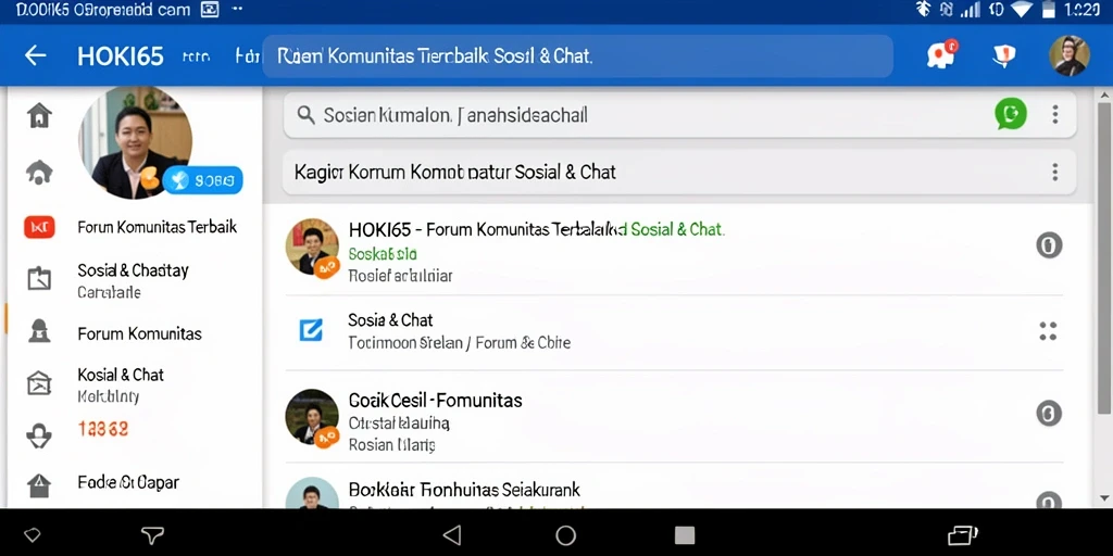 Antarmuka utama HOKI65 menampilkan forum interaktif yang dinamis.