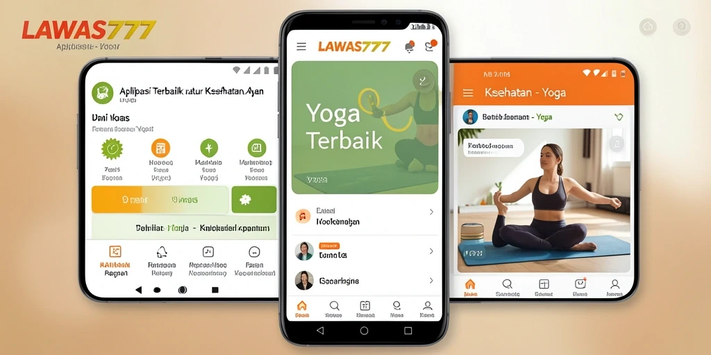Antarmuka aplikasi LAWAS777 yang sederhana dan intuitif untuk latihan Yoga.