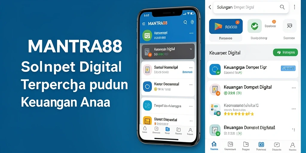 Antarmuka MANTRA88 yang sederhana dan intuitif untuk Dompet Digital.