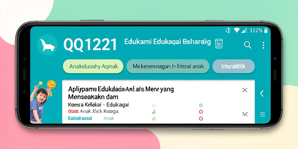 Tampilan antarmuka aplikasi QQ1221 yang edukatif dan interaktif.