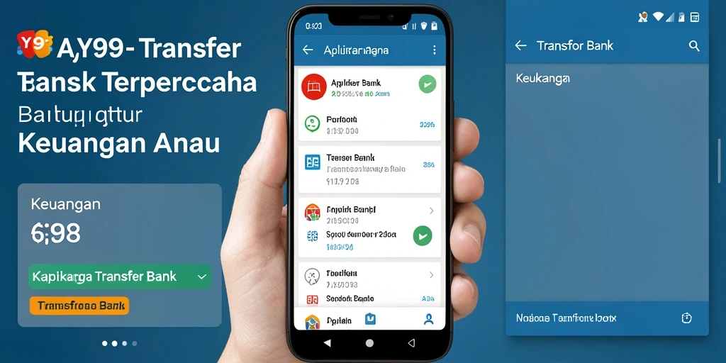 Antarmuka aplikasi Y89 yang sederhana dan fungsional untuk Transfer Bank.